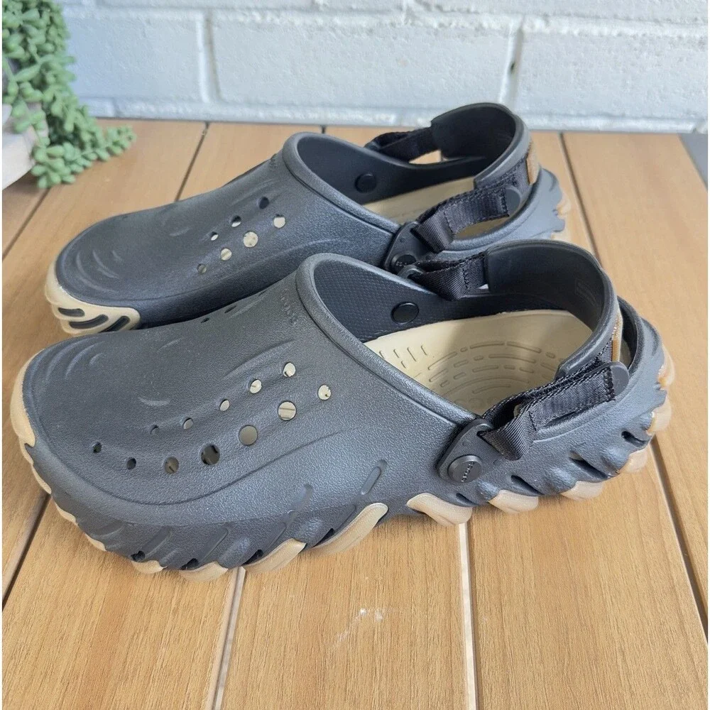 Crocs Echo Gum RO Clog Black Men’s 8 Women’s 10 LiteRide 211675 New